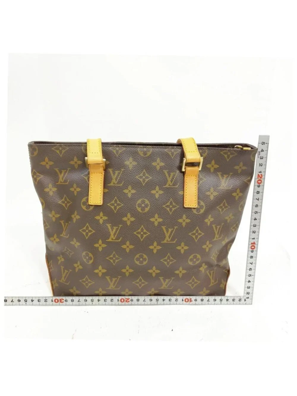 Authentic Louis Vuitton Cabas Piano Monogram Canvas Shoulder Tote Bag